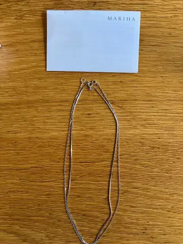 MARIHA Silent Rain 목걸이 실버 2연 40cm