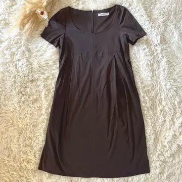 [어도어] 브라운 티셔츠 롱 원피스 반팔 고급 캐주얼 면 100%