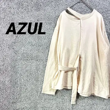 3306 AZUL 아줄 긴팔 티셔츠 상의 벨트 시스루 봄/가을/겨울