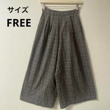 [ Lugnoncure ] 와이드 팬츠 가우초 큐롯 글렌체크