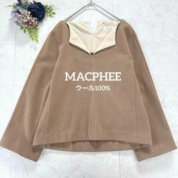 MACPHEE 맥피 투모로우랜드 울 니트 베이지 플레어