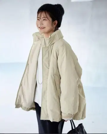 SLOBE IENA 워셔블 충전솜 몬스터 후드티 블루종