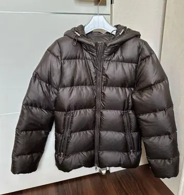 나노 유니버스 후드 부착 브라운 다운 자켓