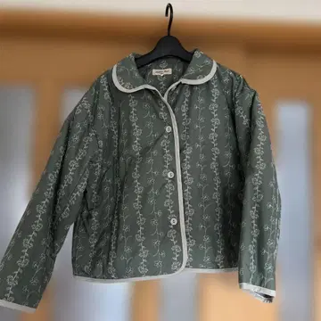 Samantha Mos2 꽃무늬 퀼팅 자켓 그린