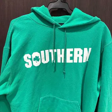 champion 그린 후드 부착 후드티 SOUTHERN