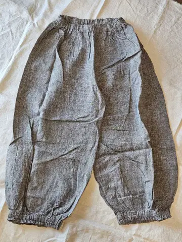 C'marche 멜란지 그레이 린넨 벌룬 팬츠