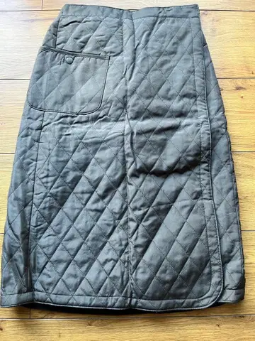 [ 미사용 새상품 ] 따뜻한 랩 스커트 방한 퀼팅 플리스