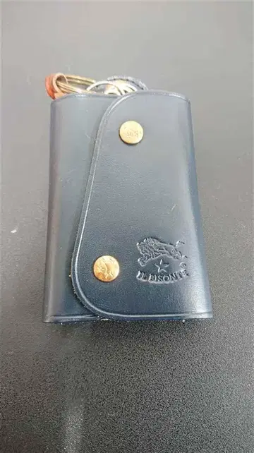 일 비종떼 가죽 키케이스 네이비 계열 천연 가죽 6연 키링