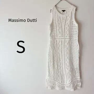 마시모두띠 원피스 슬리브리스 무릎 기장 크로셰 니트 귀여운 S