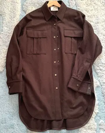 프리미어 아롱디스망 압축 울 셔츠 블루종