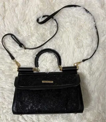 핑크하우스 2way 핸드백 숄더백 블랙 레이스 미사용 보관품