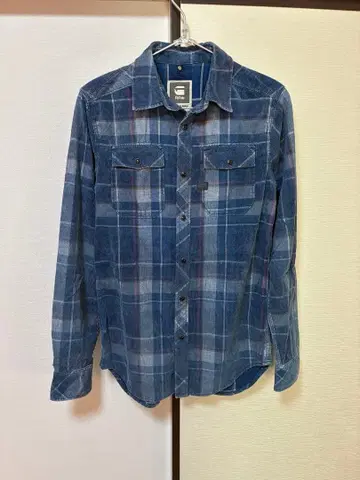 G-STAR RAW 체크 무늬 코듀로이 긴팔 셔츠 S