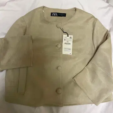 ZARA 노카라 자켓 M 베이지 택 포함!
