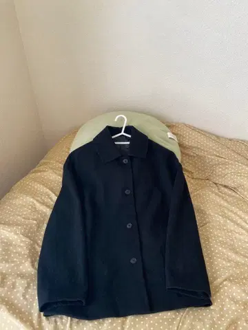 무인양품 울 혼방 스탠드 칼라 숏코트 S