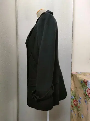 아페나 블랙 울 코트