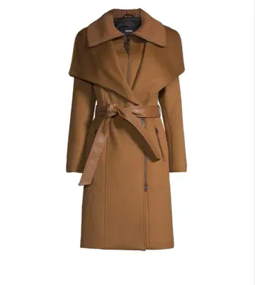 Mackage 카멜색 벨트 포함 롱 코트 택 포함