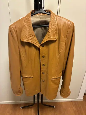 BELL INTERNATIONAL 브라운 가죽 자켓 M