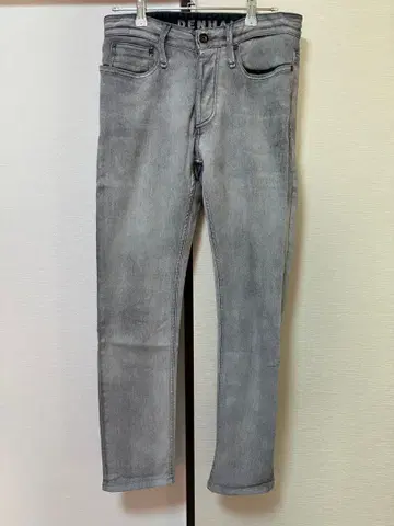 덴함 슬림핏 그레이 데님 팬츠