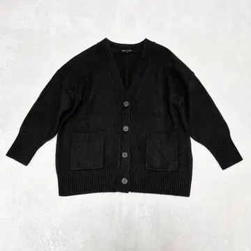 빅 사이즈 46 23구 캐시미어 혼방 울 가디건 브라운