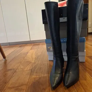 블랙 롱 부츠 23cm 일본제