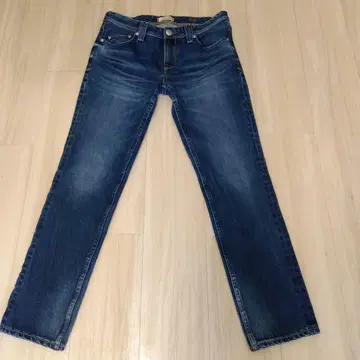 YANUK Kay 스트레이트 데님 다크 블루