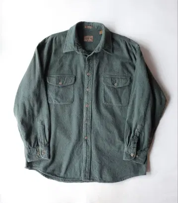 90's 빈티지 ST JOHNS BAY 샤모아크로스 셔츠 올리브