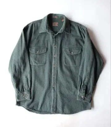90's 빈티지 ST JOHNS BAY 샤모아크로스 셔츠 올리브