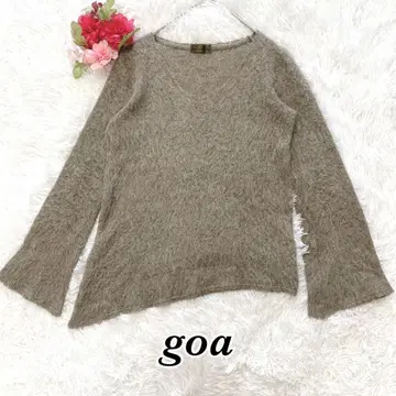 goa 고아 새상품급 모헤어 혼방 포근한 니트 인기 베이지 S 상당