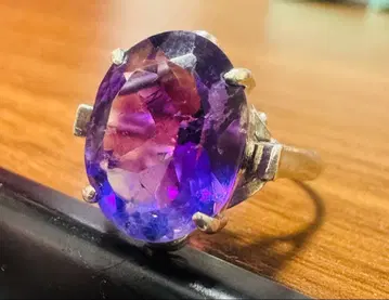 빈티지 자수정 실버 반지