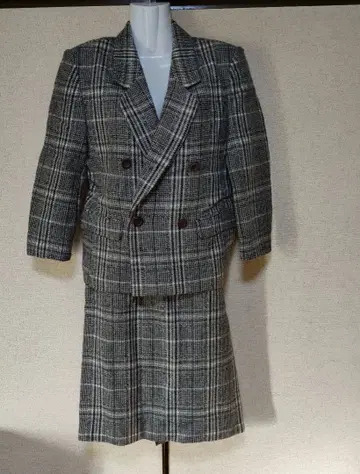 새상품급 온워드 Pretty Up 체크 무늬 더블 스커트 셋업