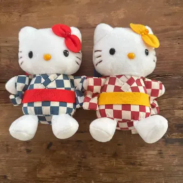 키티 봉제 인형 헤이세이 레트로 유카타