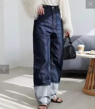 discoat US 코튼 데님 롤업 팬츠