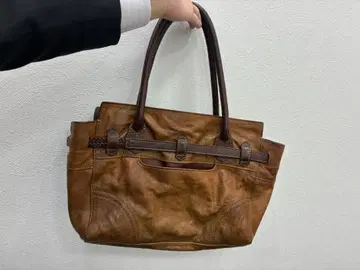 (C)genten 브라운 가죽 토트백