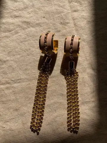 후미에 타나카 골드 체인 후프 귀찌