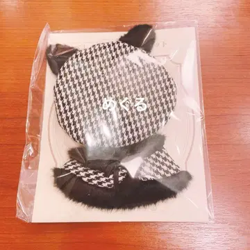 앙스타 이츠누이 베레모 & 판초 세트 블랙 체크