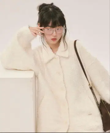 믹스 컬러 니트 자켓