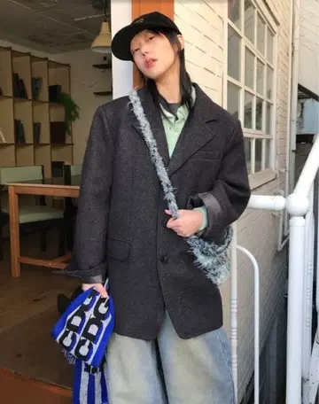 L.A.B.STUDIO 그레이 테일러드 자켓