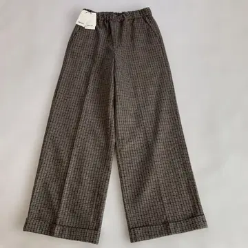 Morris&Sons 모리스앤선즈 체크 울 와이드 팬츠