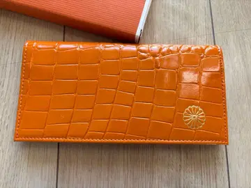 황거 오렌지 크로커다일 장지갑