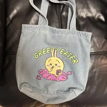 거의 새것 치이카와 (먼작귀) 데님 토트백 식탐쟁이 토끼