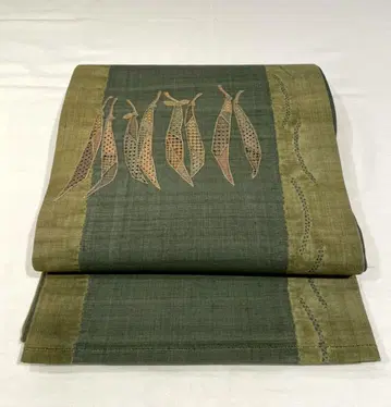 [ 연말연시 외출용 ] 순수 실크 센토 자수 생 멋쟁이 후쿠로 오비