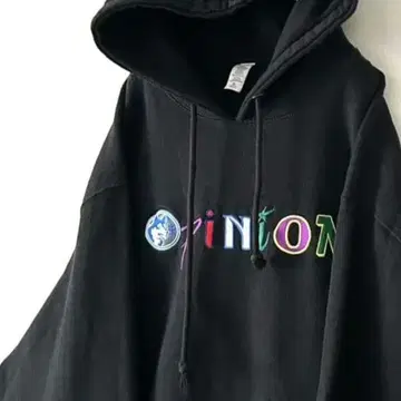 오피니언 Opinion 자수 맨투맨 후드티 XL 블랙 블랙 구제 의류