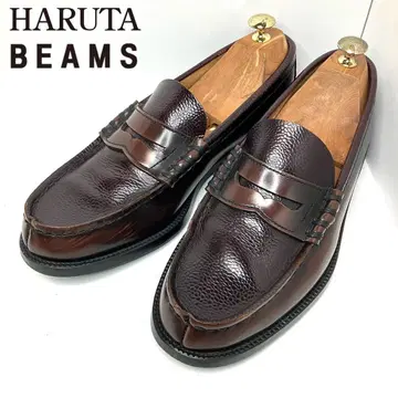 HARUTA x BEAMS 별주 콤비네이션 페니 로퍼 남성용