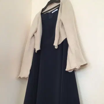 FOXEY 베이지 볼레로 가디건 38