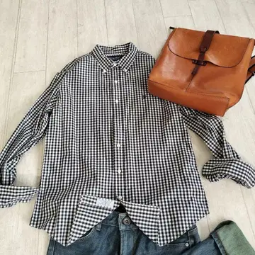 Gymphlex 깅엄 체크 셔츠 사이즈 16 짐플렉스