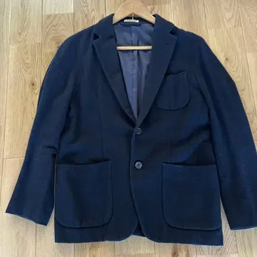 AURALEE 네이비 다크 네이비 울 테일러드 자켓