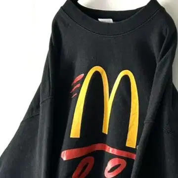 프룻 오브 더 룸 맥도날드 맨투맨 2XL 블랙 구제 의류