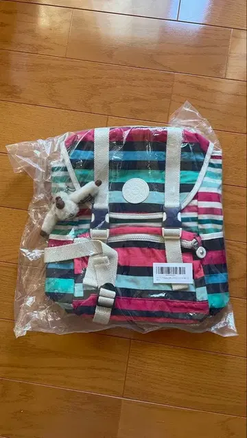 스트라이프 백팩 (봉제 인형 포함)