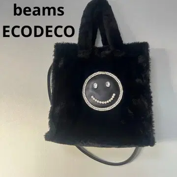 beams ECODECO 인조 모피 토트백 숄더 2way
