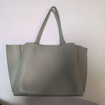 그레이 토트백 합성 피혁